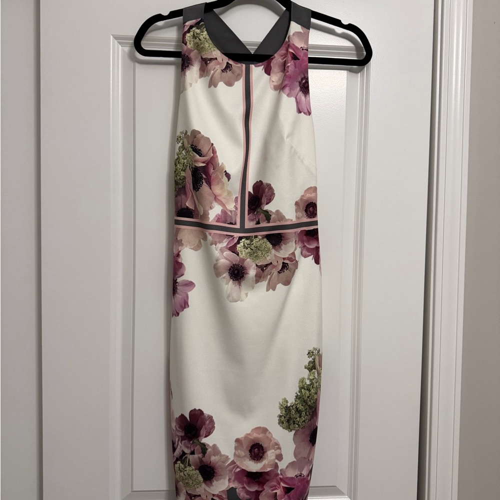 Ted Baker Floral Sleeveless Dress - Pink and White